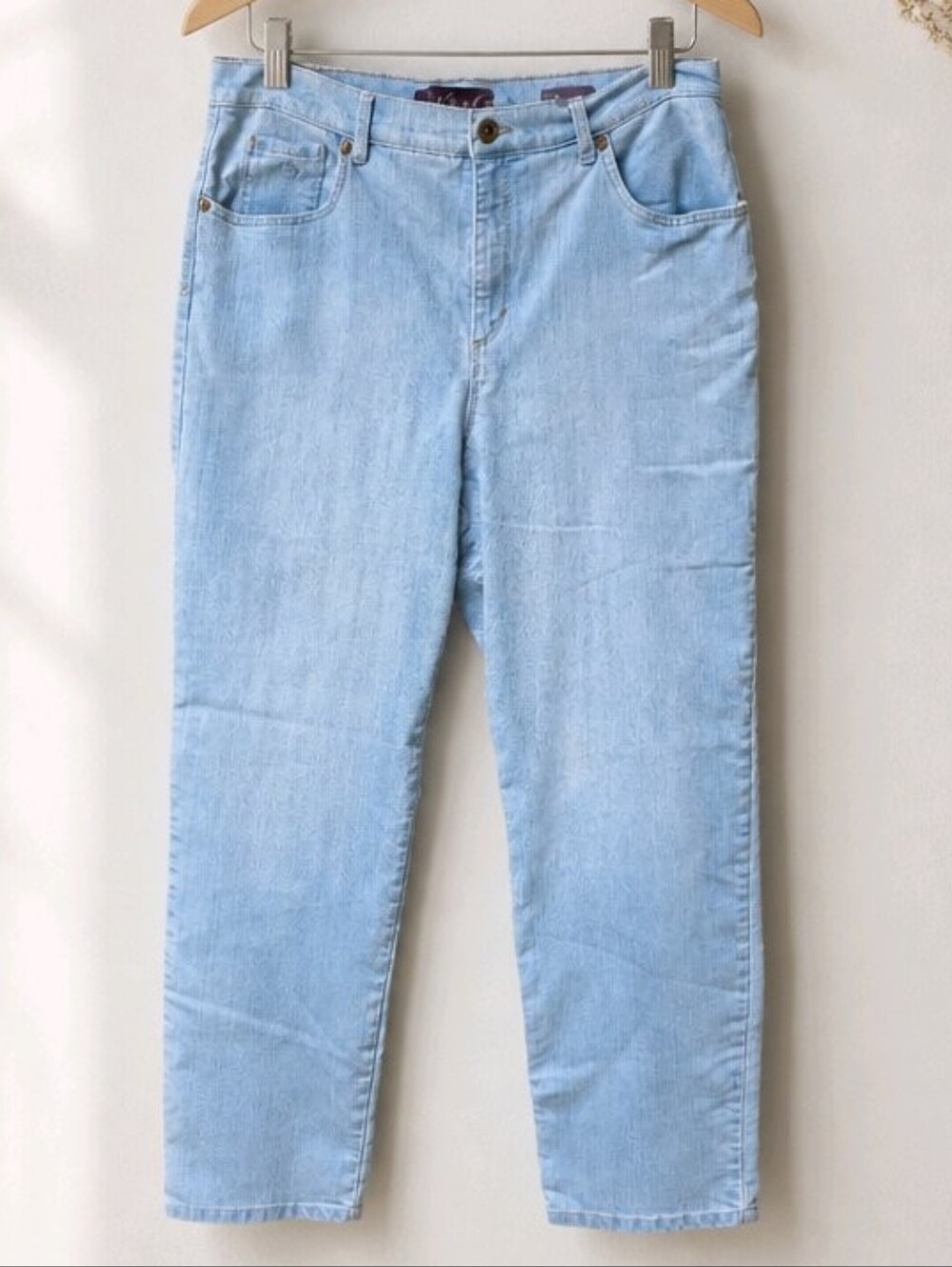 Gloria Vanderbilt Light Blue Straight Leg Jeans Size 16 #JEA7